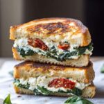 Sun Dried Tomato Spinach And Ricotta Grilled Cheese