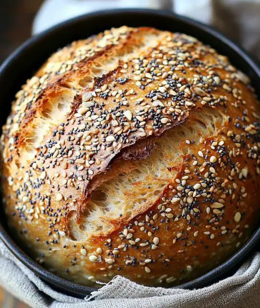 The Ultimate No Knead Seeded Sourdough Bread A Rustic Delight