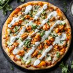 Crispy Buffalo Chicken Pizza With Ranch Drizzle