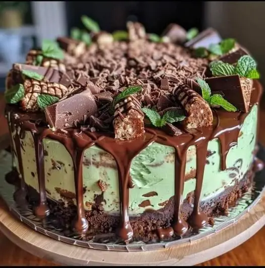 Mint Chocolate Cheesecake Cake