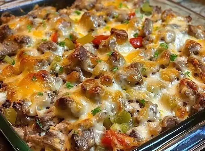 Philly Cheese Steak Casserole