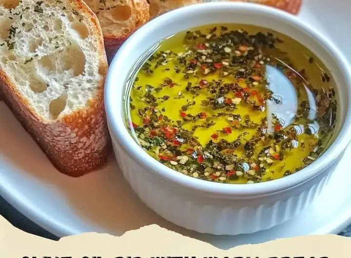 Olive Oil Dip with Warm Bread