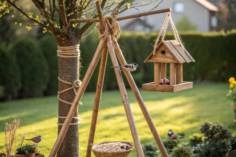 A Realistic Backyard Garden Scene Featuring A Hand
