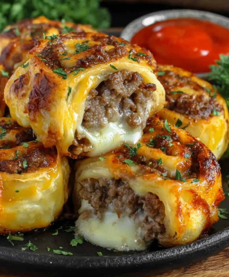 Garlic Butter Cheeseburger Rollups 1 768x929
