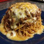 Cheesy Garlic Butter Beef Spaghetti