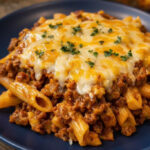 Cheesy Sloppy Joe Pasta Bake