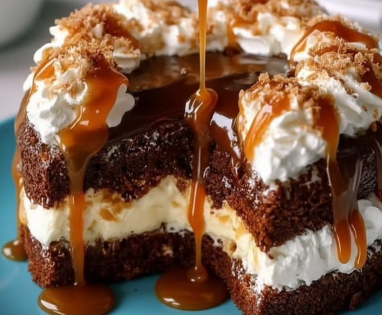 Chocolate Caramel Cream Cake