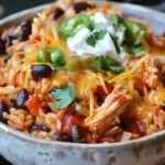 Crock Pot Chicken and Rice Burrito Bowl