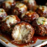 Smoked Cheese Stuffed Meatballs