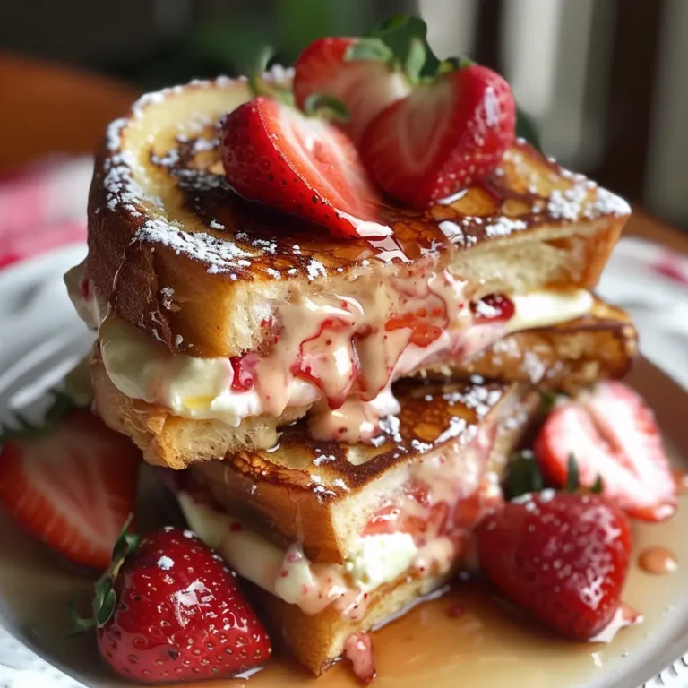 Strawberry Cheesecake Stuffed French Toast