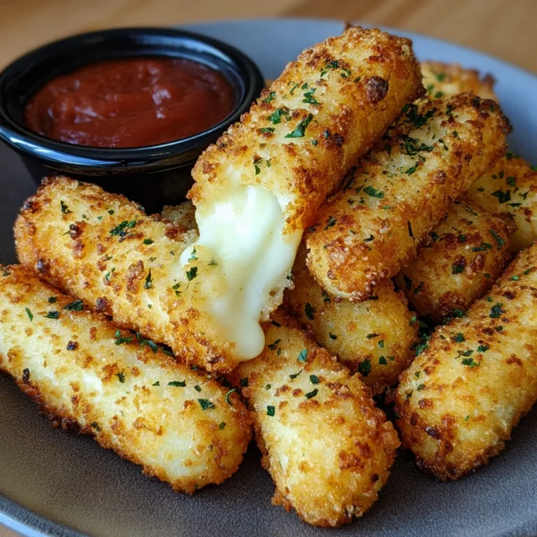 Gooey Golden Air Fried Mozzarella