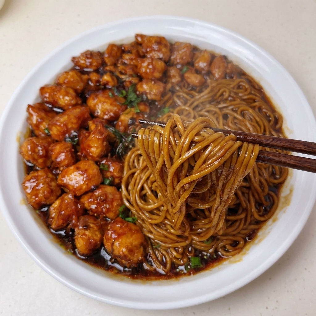 Orange Chicken and Noodles