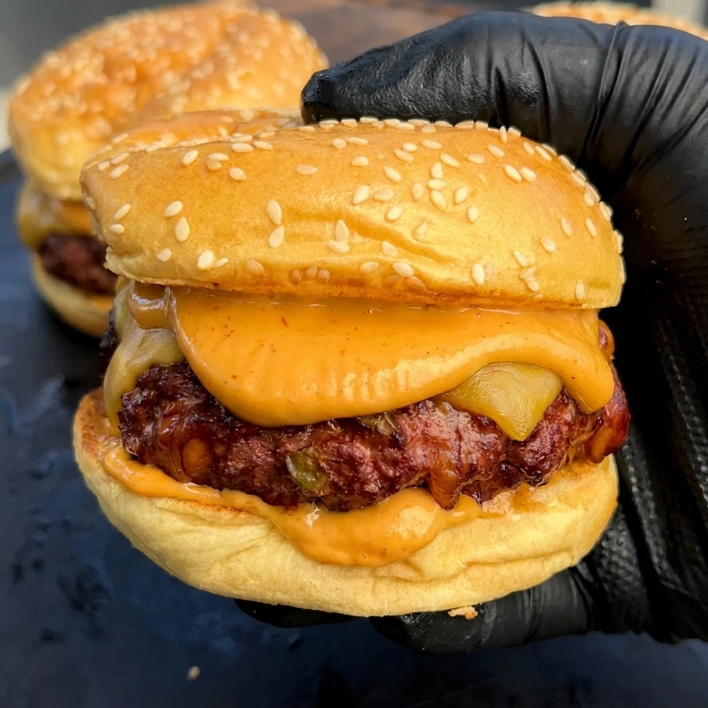 Smoked Cheddar Jalapeño Burgers